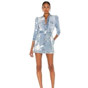 Retrofête Lema Dress – Stone Bleach Sequin Mini, Sz S, Seen on Carly Pearce